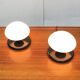 Vintage Swiss marble and glass table lamps by Optelma, set of 2.
