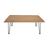 Coffee table in raw oak 110x42x74