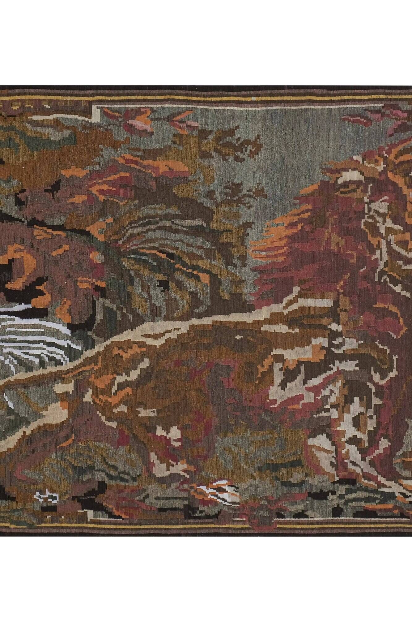 Vintage Turkish kilim, handwoven, 195x348 cm.