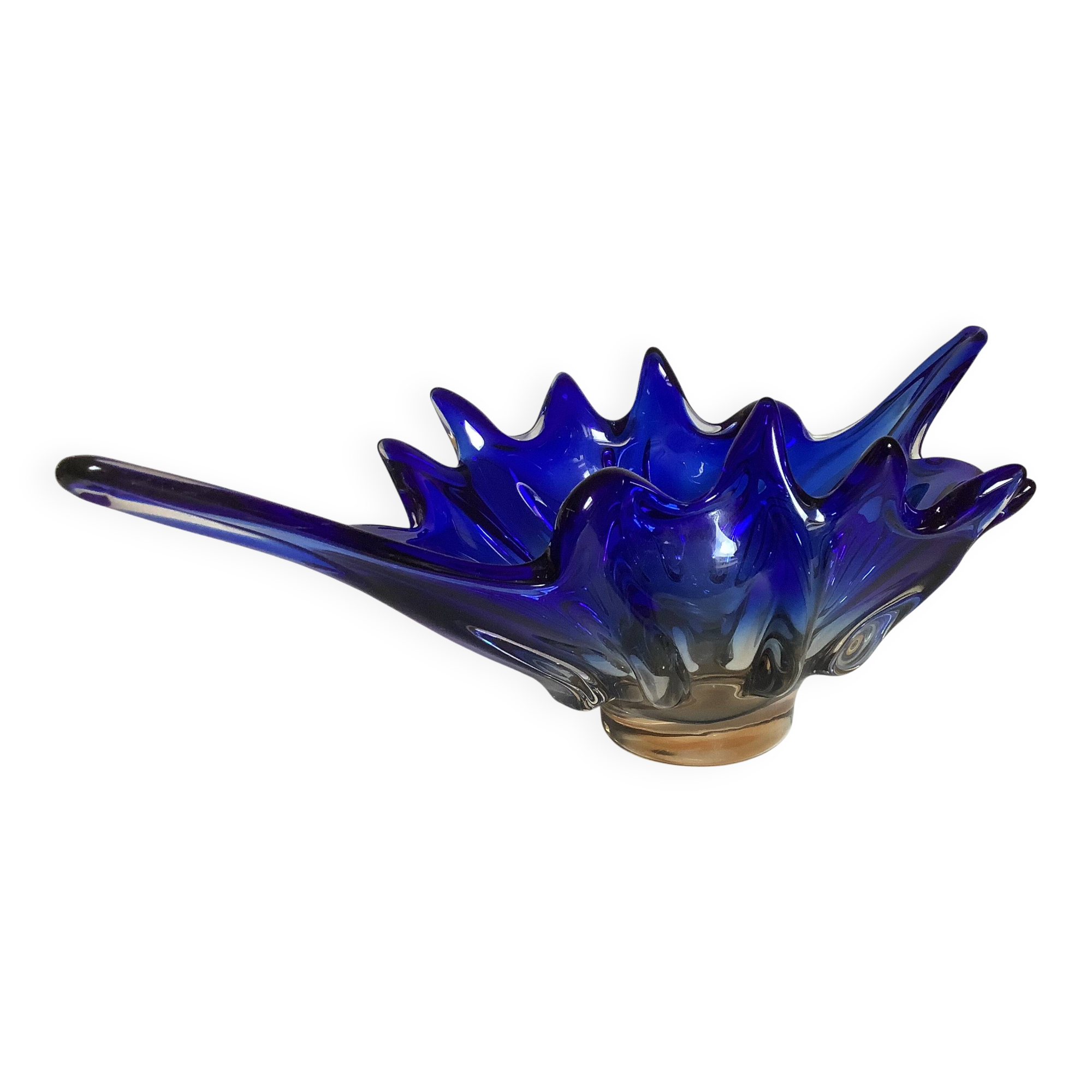 Large cobalt blue centerpiece