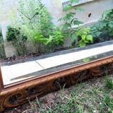 Huge antique Indonesian teak mirror