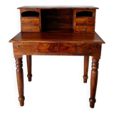 Solid walnut stepped desk