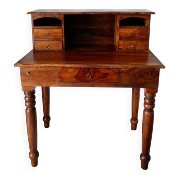Bureau à gradin en noyer massif