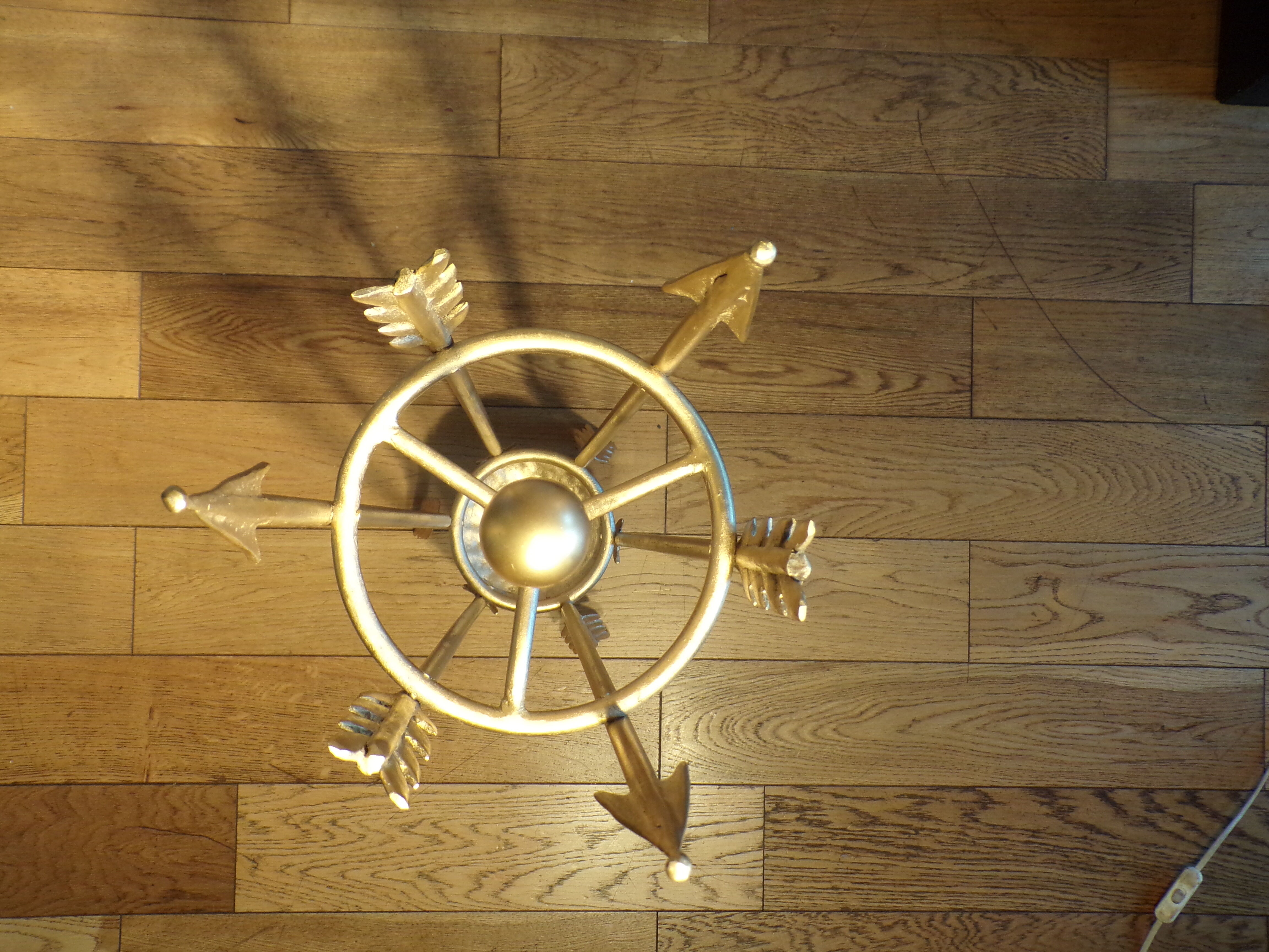 Door-parpluie art deco décor of arrows in wrought iron