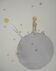 Antoine de Saint-Exupéry: The Little Prince on the asteroid, lithograph