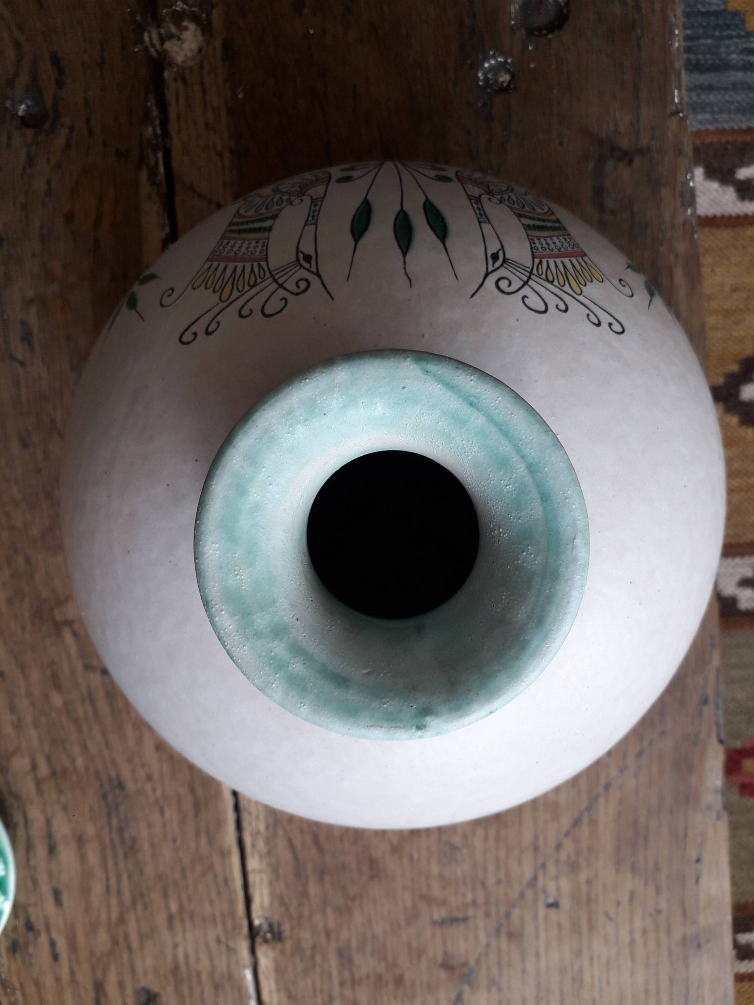 Vase rond en céramique italienne