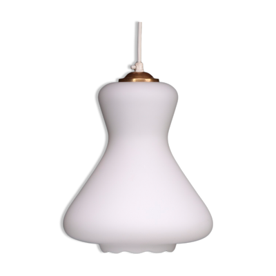 Lampe tulipe danoise du milieu du siècle avec verre opale des années 60