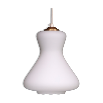 Lampe tulipe danoise du milieu du siècle avec verre opale des années 60