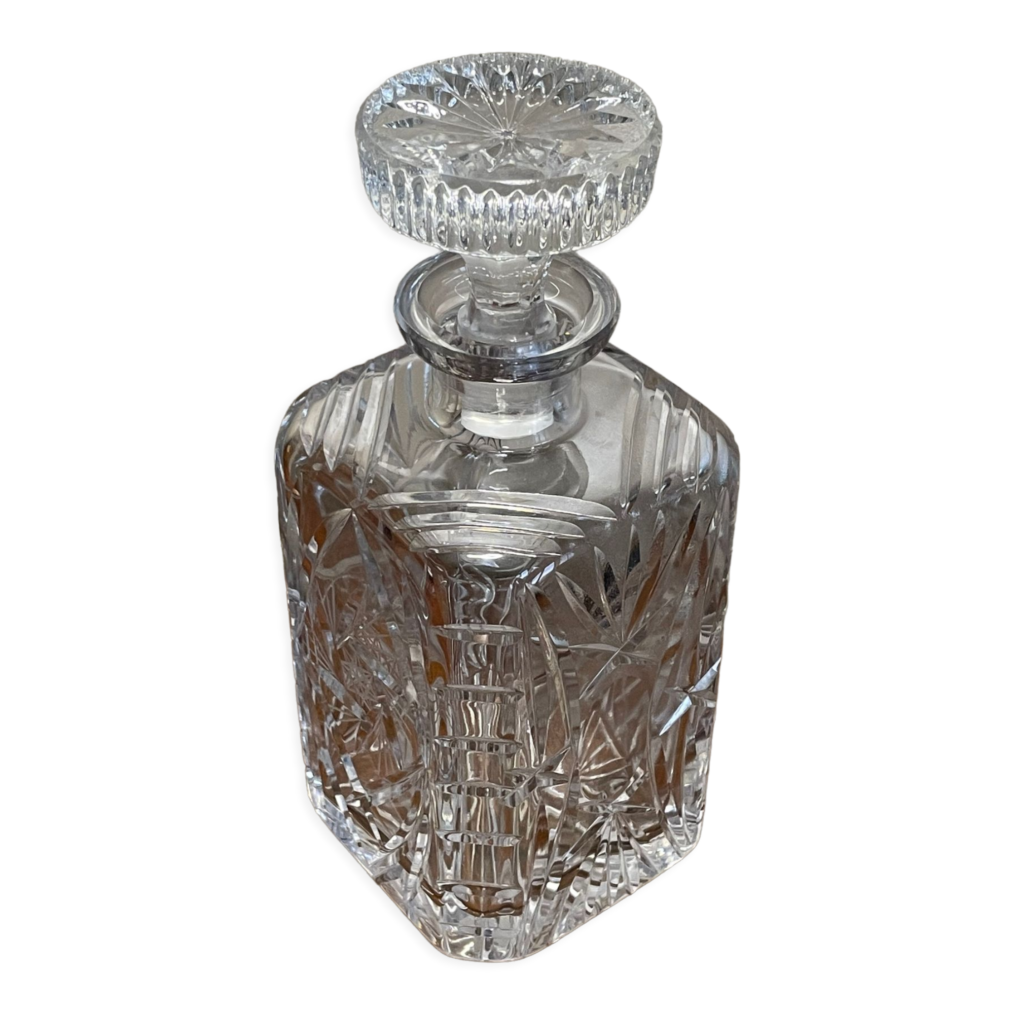 Carbed glass decanter