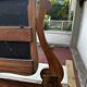 Walnut and marble dressing table, mercury mirror, circa 1850.