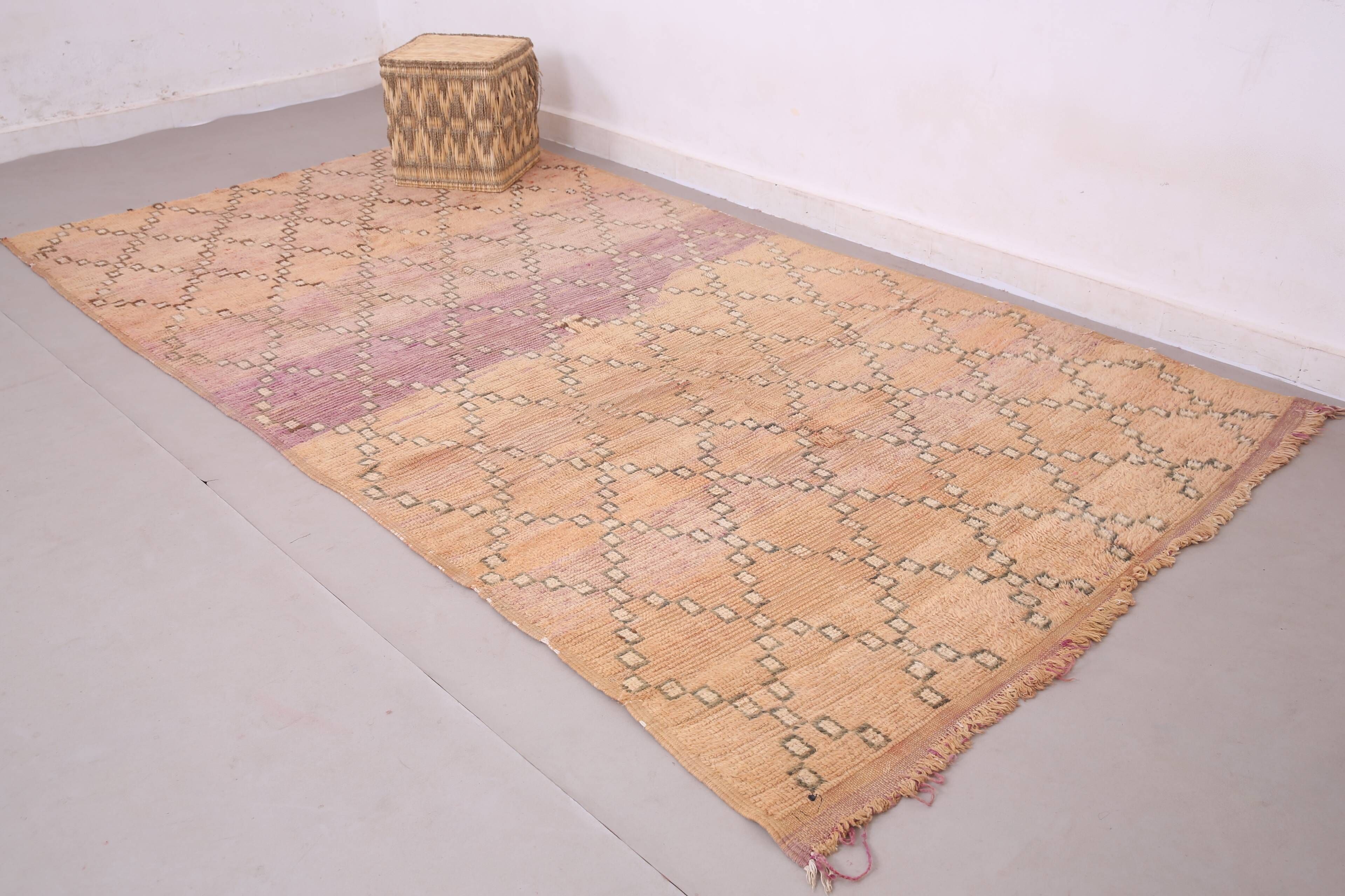 Peach Vintage Moroccan rug 164 x 308 cm - Berber Wool Rug - Handmade Rug