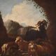 Peinture de paysage bucolique raffinée du XVIIe siècle