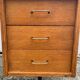 Bureau moderniste vintage en bois et métal