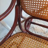 Rocking flesh curved wood and sitting in Art Deco cannage style