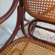 Rocking flesh curved wood and sitting in Art Deco cannage style