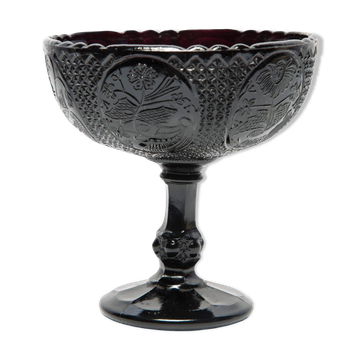 Vintage black decorative plate, Italy, 1960s