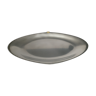 Oval dish in brushed metal