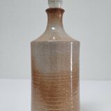 Lamp foot glazed stoneware ochre and vintage cylindrical cream