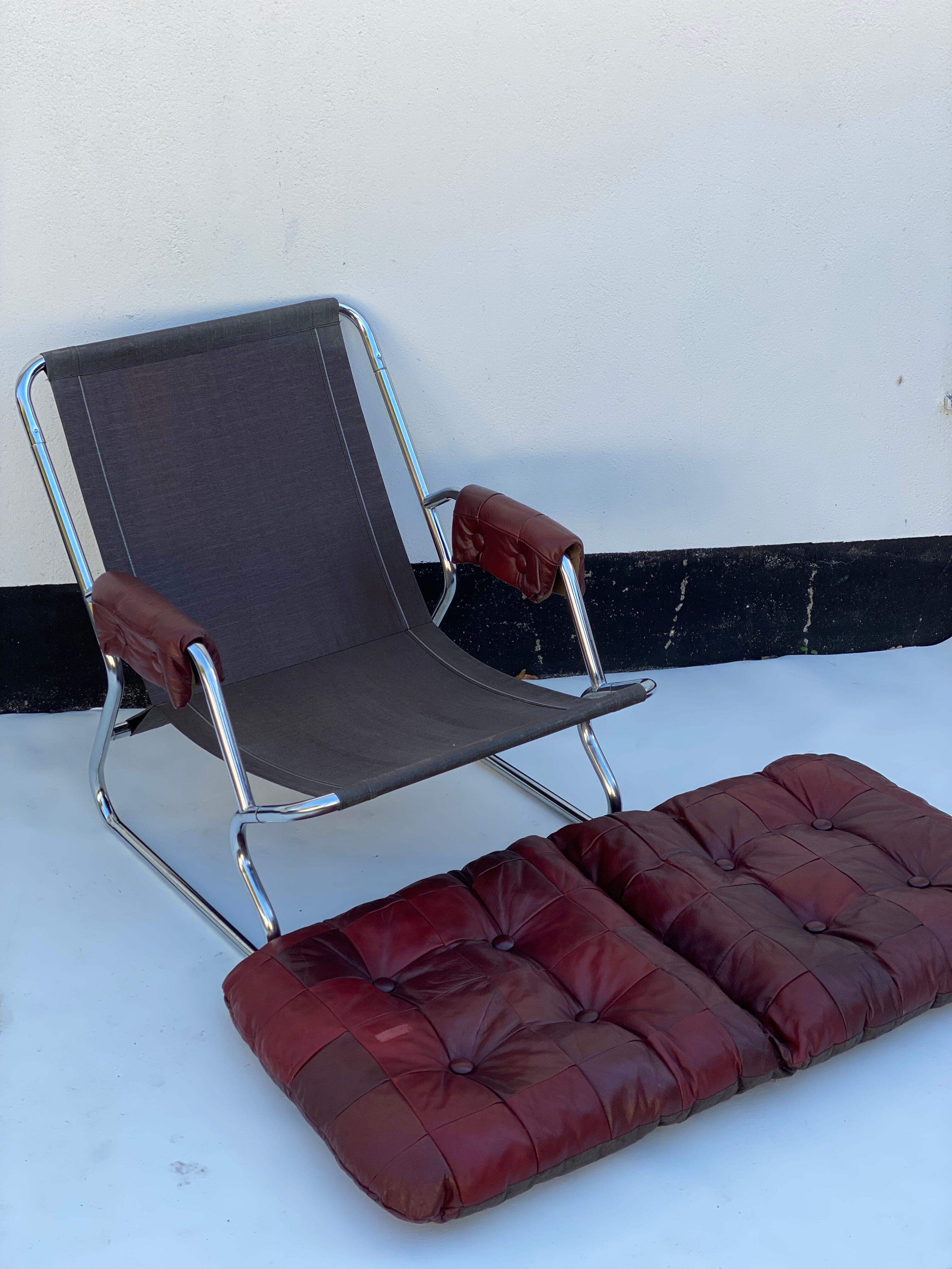 Vintage Scandinavian Leatherette Lounge Chair