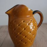 Ceramic pitcher pineapple pattern 60s