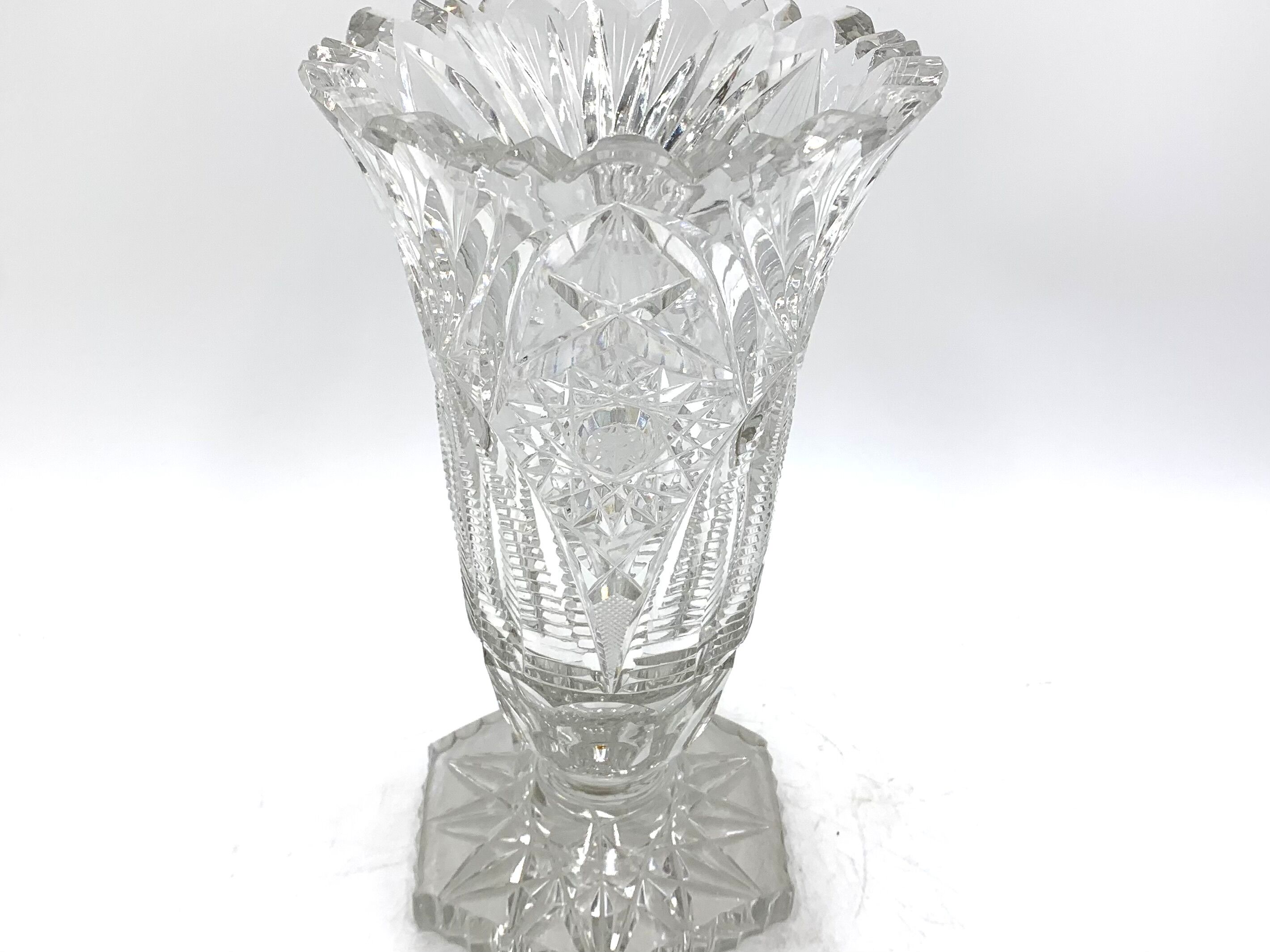 Midcentury Crystal Vase, Poland, 1960
