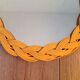 Yellow wicker mirror