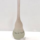 Handmade Scavo Glass Bottle / Vase by Luigi Mellara, Italy