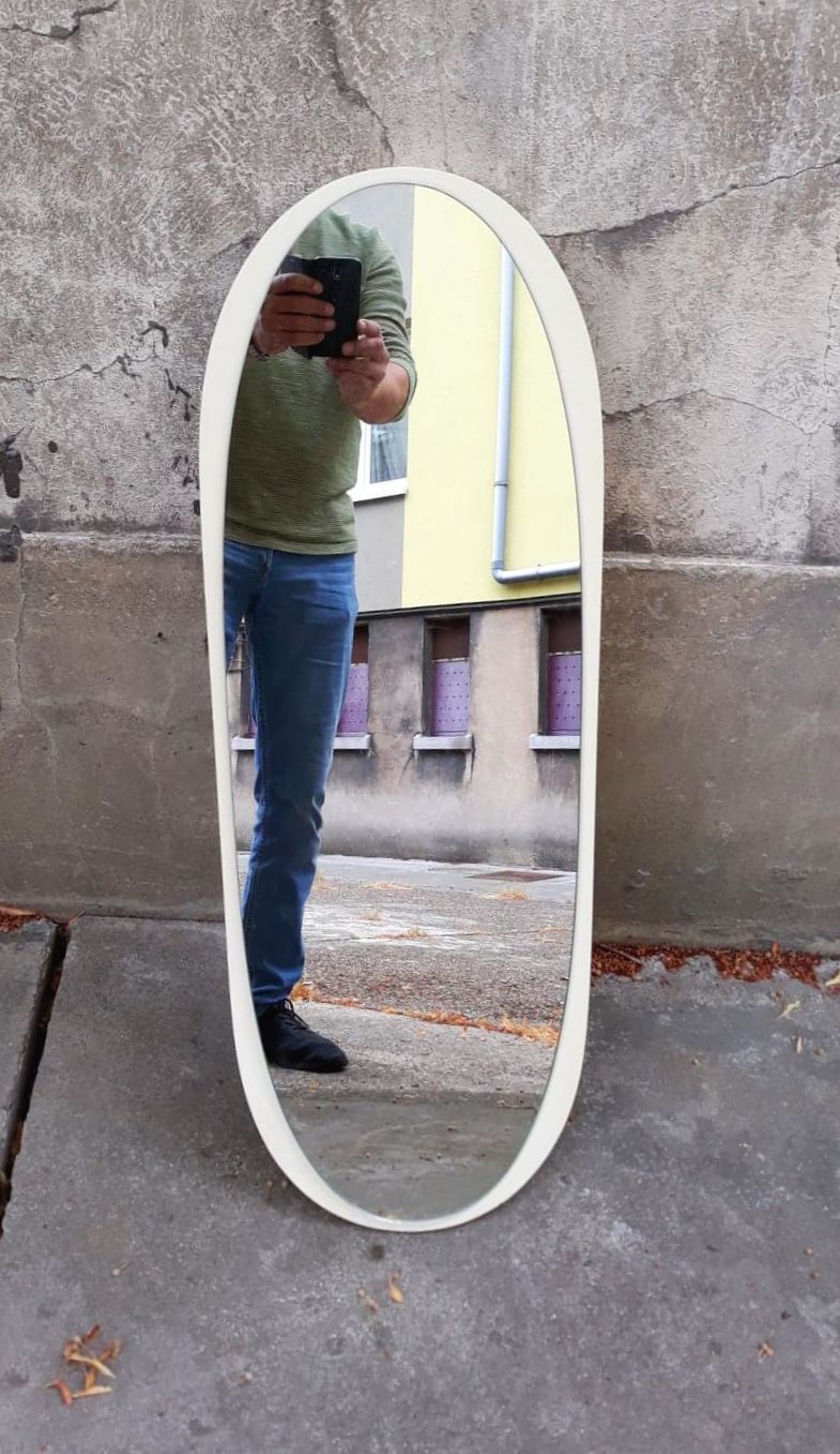 vintage oval mirror - 92x33cm