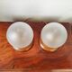 Pair of vintage ball lamps