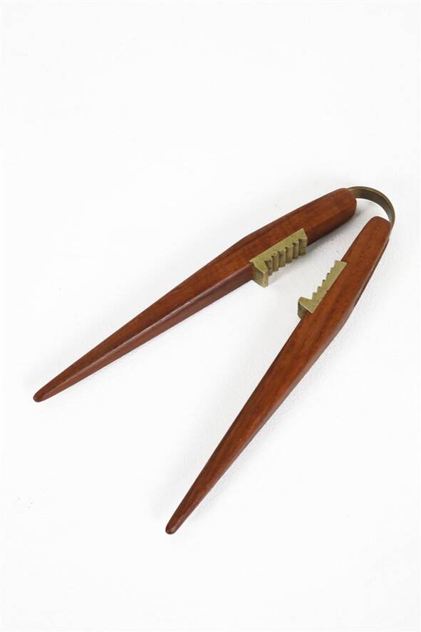 Mid-century Poul Knudsen nutcracker / teak / brass / 1960s / Danish modern design