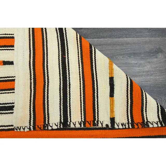 1970s Vintage Turkish Oushak Handmade Wool Cotton Beige Area Rug 158x215