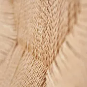 Ensemble de quatre chaises de salle à manger danoises modernes du milieu du siècle en papercord et pin massif.