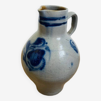 Old large patterned sandstone pitcher vase