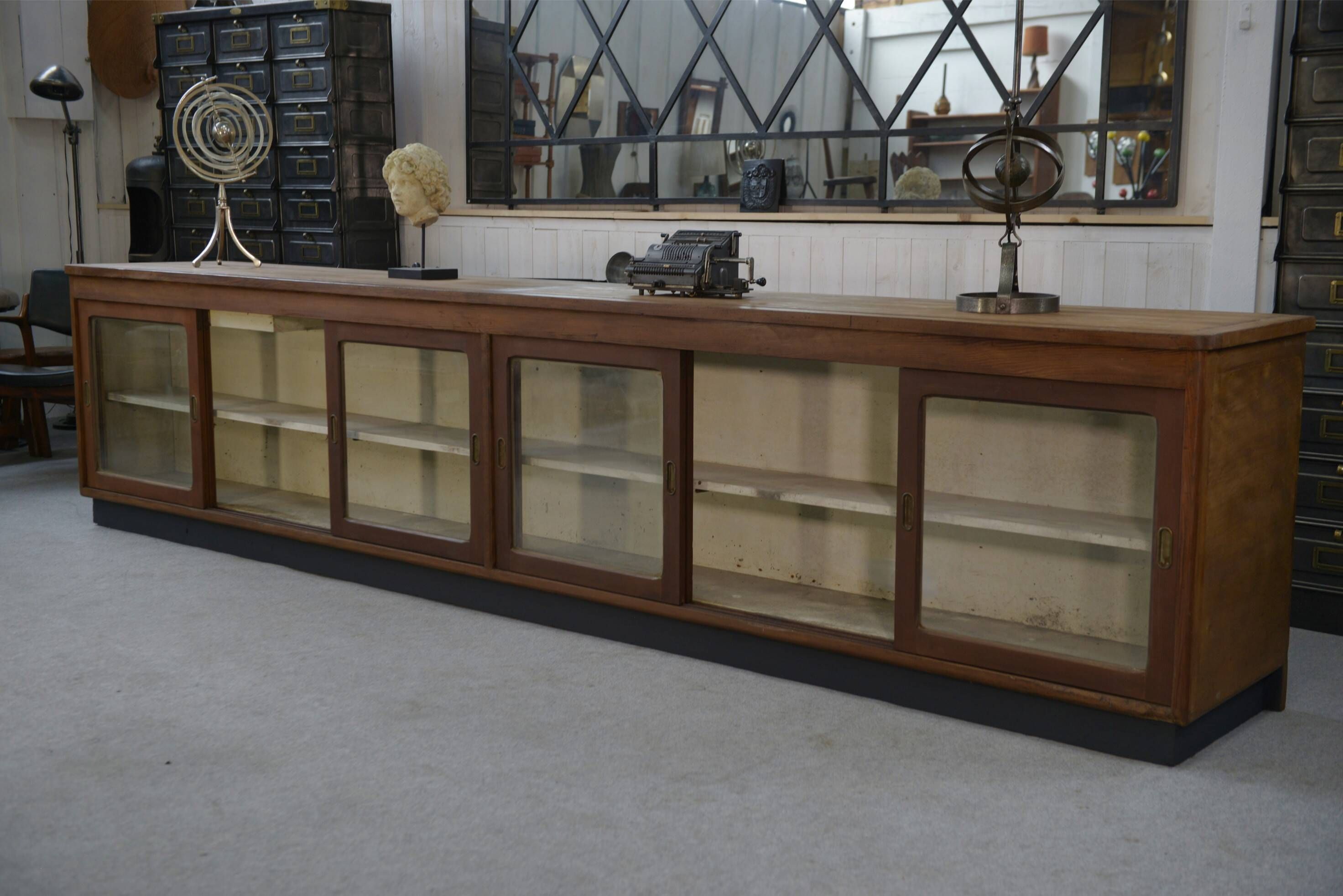 Large sideboard/cabinet with sliding glass doors