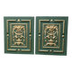 Pair of carved and leaf-gilded wooden panels