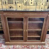 Library - Empire style display cabinet in mahogany and black marble