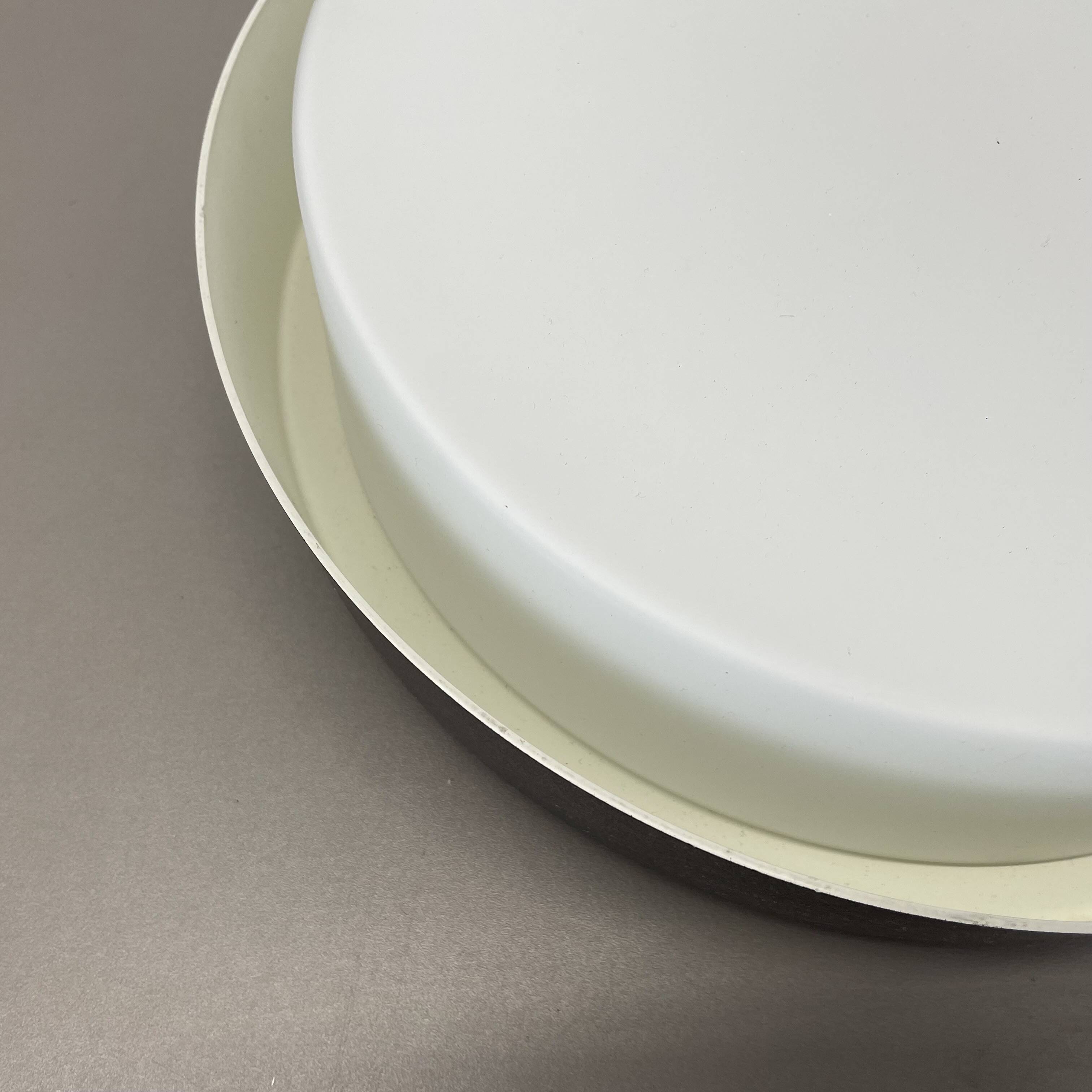 Minimalist  metal and glass flushmount wall light by bega lights, germany, 1980s