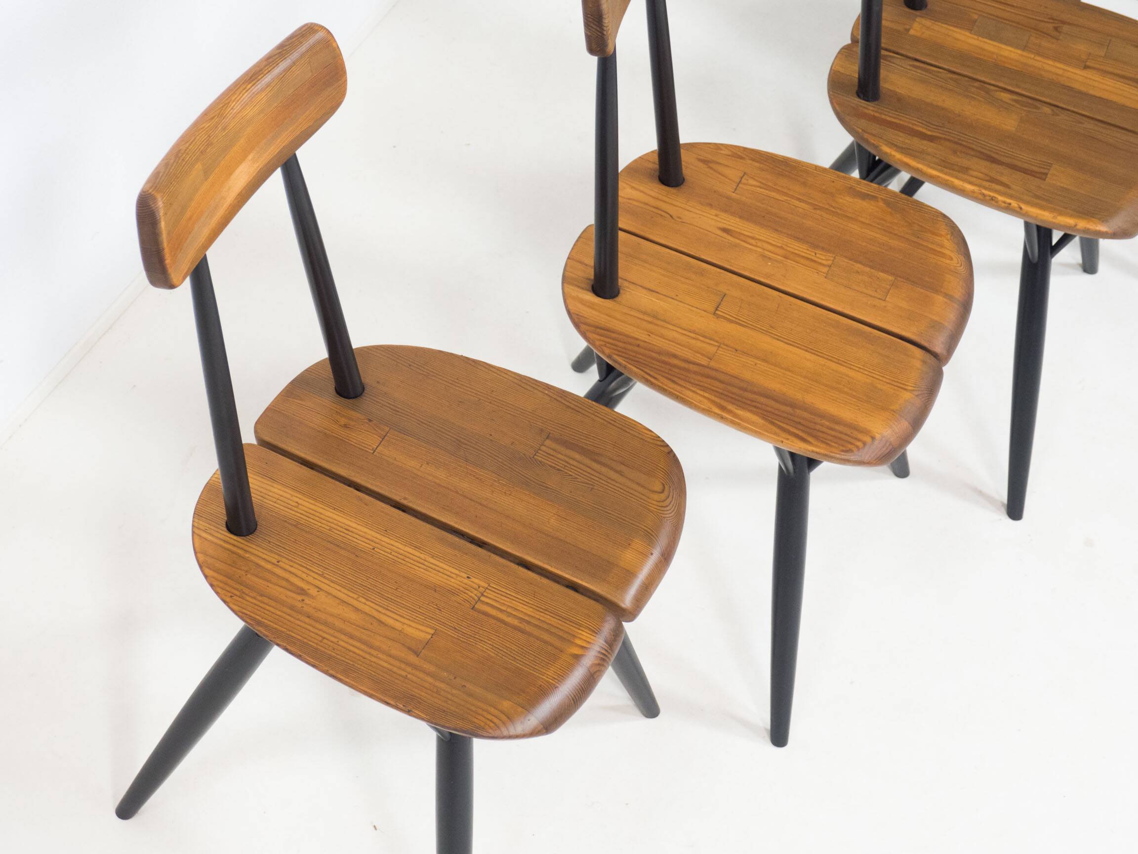 Ensemble de quatre chaises à manger Laukaan Puu 'Pirkka' par Ilmari Tapiovaara