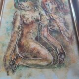 Huile sur toile.Calvin Burnett orginal