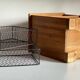 Wooden and metal drawer box from the 80s