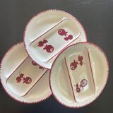 3 earthenware asparagus plates - Salins-les-Bains