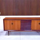 Large Italian Mid-Century Sideboard with Brass Details, 1950s