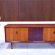 Large Italian Mid-Century Sideboard with Brass Details, 1950s
