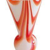 Carlo Moretti Murano Glass Vase, Marbled Decor, Italy, 1960s