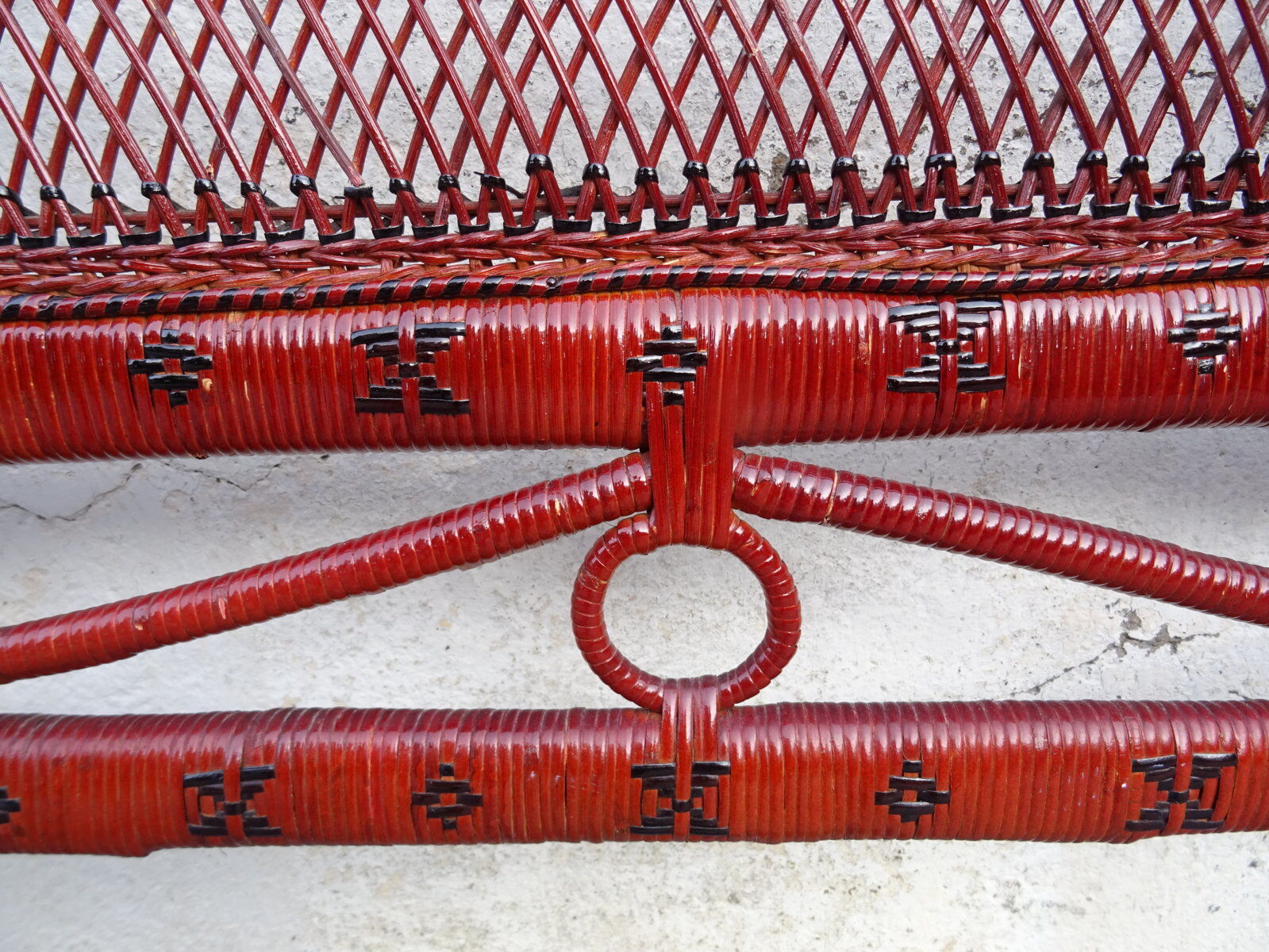 Tête de lit rotin pour lit double
