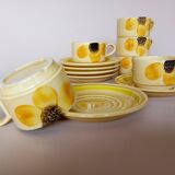 6 Gien "Sun" coffee cups