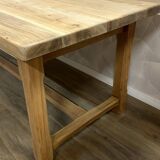 Solid walnut farmhouse table, stripped and varnished