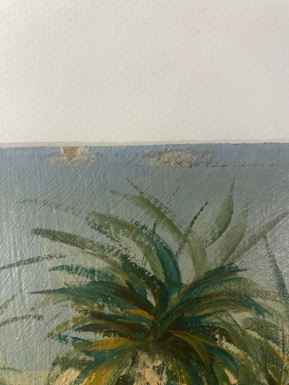 Old painting, orientalist landscape, signed, XX century
