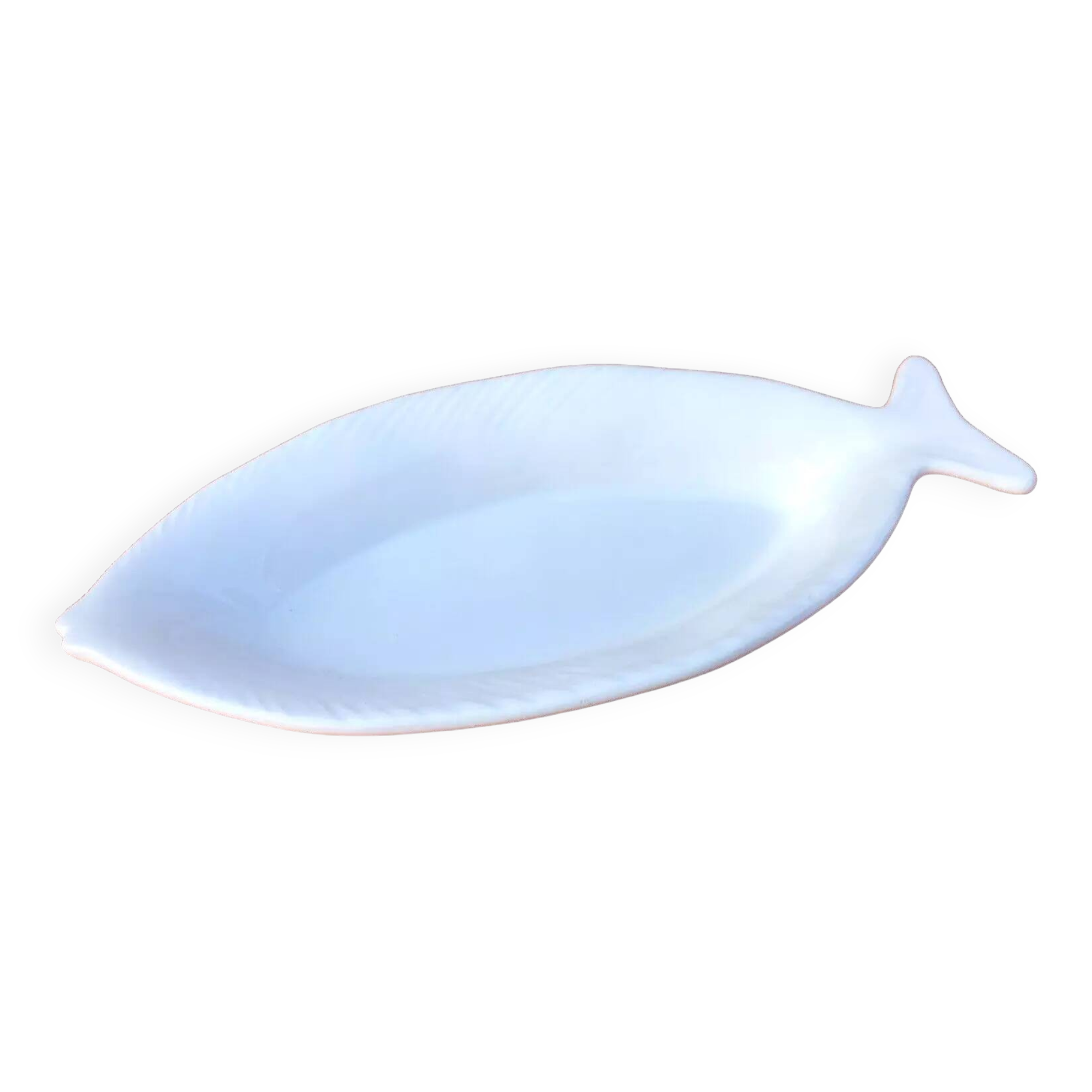 White ceramic serving dish / Fish shape