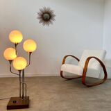 Old metal table lamp Italian design Gioffredo REGGIANI 70s vintage 4 lights